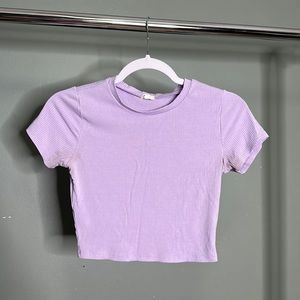 Cropped purple garage Tee
